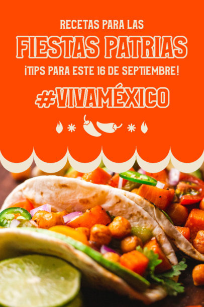 Pinterest Pin Template Featuring Quick Food Recipes for a Mexican Reunion