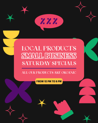 Instagram Post Maker with Abstract Background Graphics for a Small Business Saturday 5852e