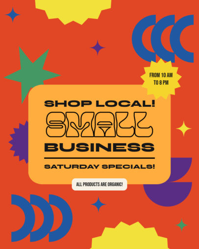 Instagram Post Creator with Star Graphics to Promote a Small Business Saturday Sale 5852f