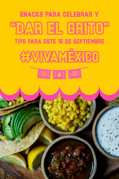 Pinterest Pin Generator with Snack Ideas for a Dia del Grito Mexicano-Themed Party
