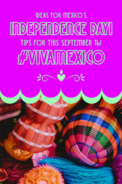 Pinterest Pin Creator with Party Ideas for a 16-de-Septiembre-Themed Mexican Celebration