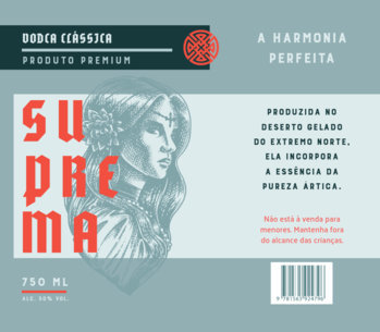 Artisanal Wine Label Maker for a Vodka Brand Featuring an Illustrated Woman