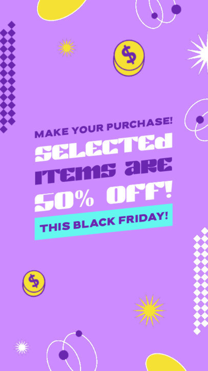 Instagram Story Creator Featuring a Discount Sale for Black Friday
