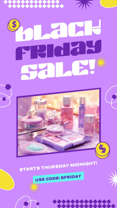 Instagram Story Creator to Promote a Black Friday-Themed Sale