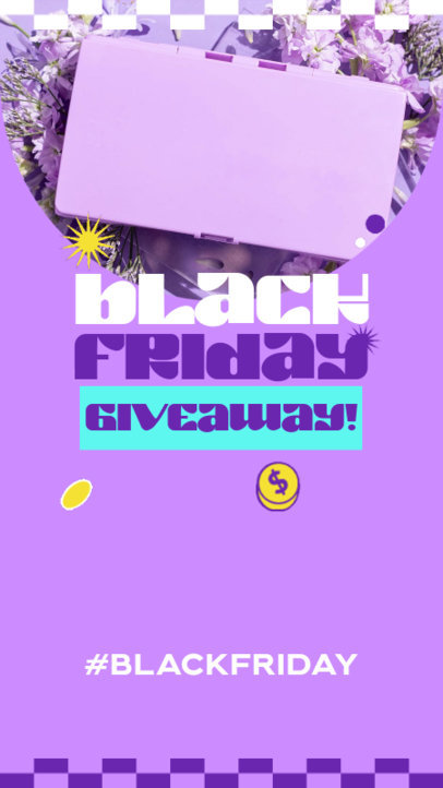 Instagram Story Creator Featuring Black Friday Theme for a Giveaway