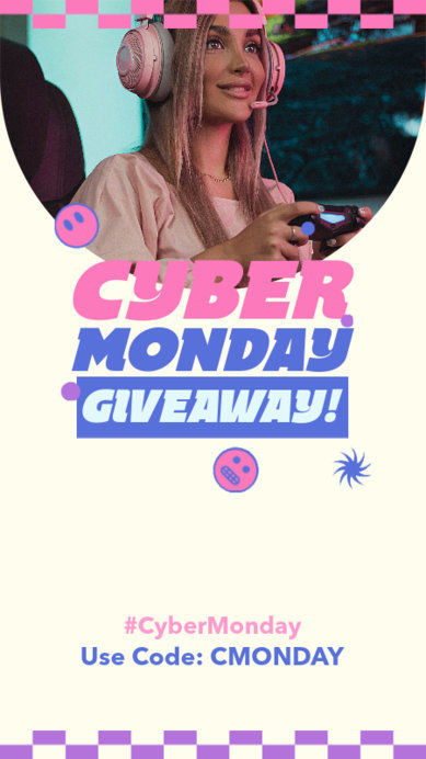 Instagram Story Generator for a Cyber Monday Giveaway With a Colorful Layout