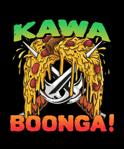 T-Shirt Design Maker Featuring Crossed Sai Weapons Inspired by The Mutant Ninja Turtles 5085g-5870