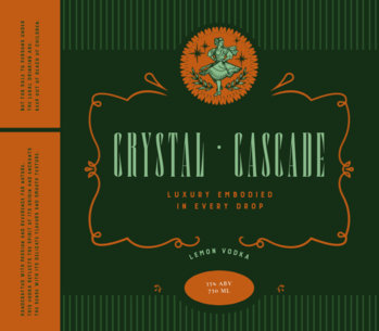 Liquor Label Template for Luxury Lemon Vodka Brand