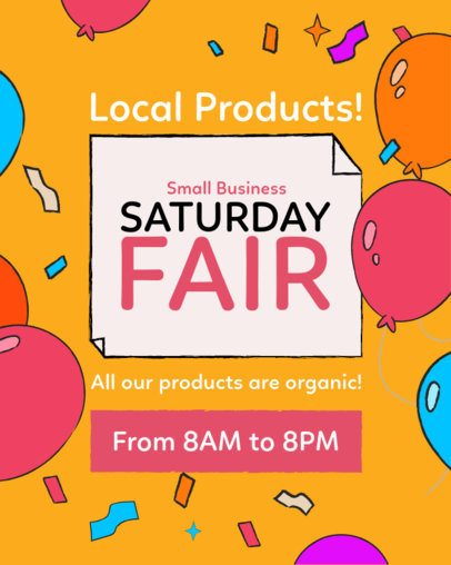 Instagram Post Maker to Promote a Small Business Saturday Fair