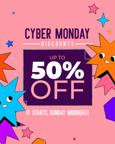 Big Offer Instagram Post Generator for a Cyber Monday Discount Ad 5850i