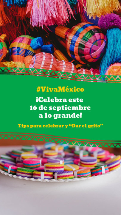 Instagram Story Template with Party Tips for el Dia del Grito Mexicano