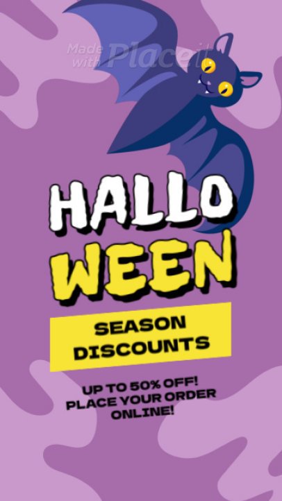 Promo Instagram Story Video Template Featuring a Sale Special for Halloween