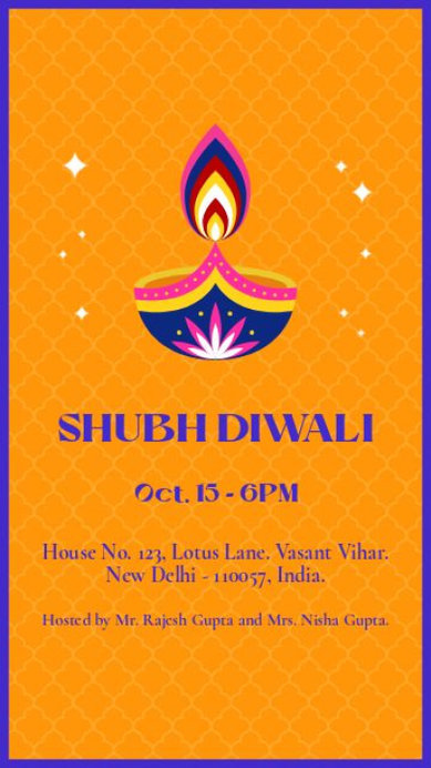 Event Instagram Story Video Creator for a Diwali Celebration