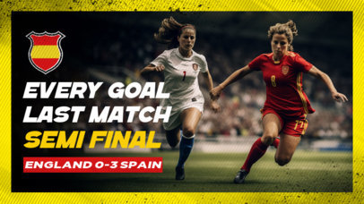 AI-Generated YouTube Thumbnail Creator Featuring a Feminine Soccer Match Review