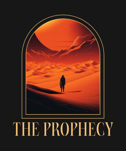AI-Generated T-Shirt Design Creator With a Theme Inspired by Dune