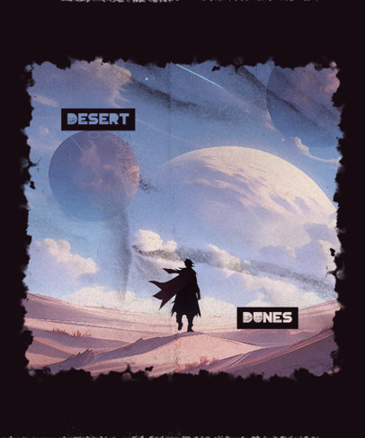 Illustrated T-Shirt Design Generator With a Theme Inspired by Dune
