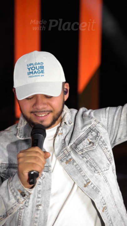 Video of a Gospel Singer Wearing an Embroidered Dad Hat in a Christian Forum