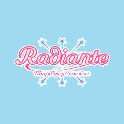 Online Logo Template with an Early 00s-Inspired Aesthetic for a Cosmetics Store