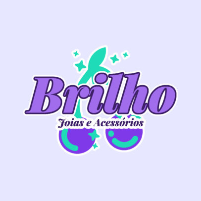 Accessories Shop Logo Creator with a Retro Cherry Graphic