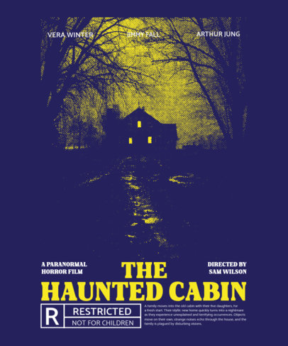 Horror T-Shirt Design Generator with a Vintage Picture of a Haunted Manor