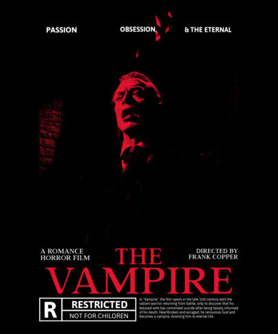 Vintage T-Shirt Design Creator Featuring a Picture of a Horror Movie