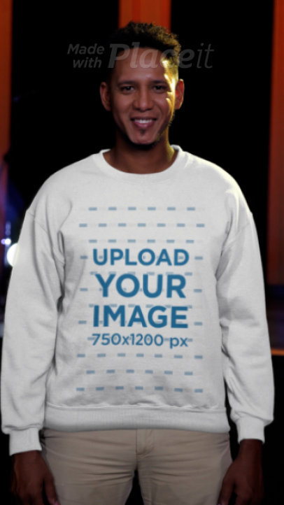 Video of Two Smiling Men and a Woman Wearing a Crewneck Sweatshirt in a Christian Forum