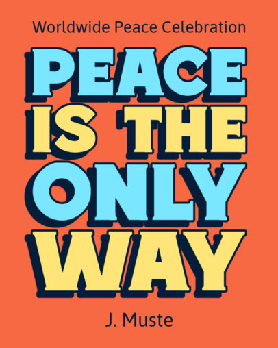 Instagram Post Template with a Quote for a Peace Day Celebration 6575e-el1