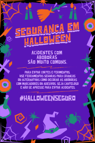 Poster Design Generator with Spider Web Graphics for a Safe Halloween Night 6069f