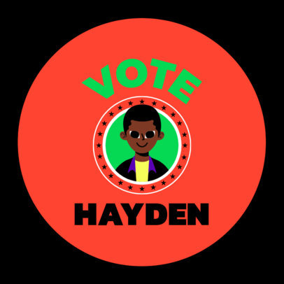 Sticker Design Generator with an Illustrated Avatar for a Political Campaign