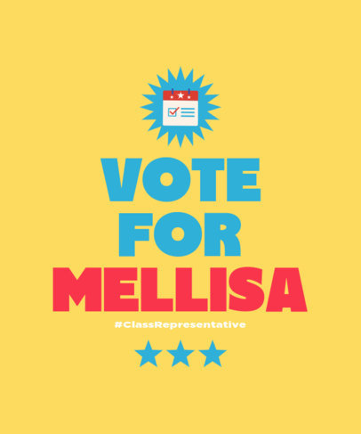 T-Shirt Design Creator with a Bold Typography for an Electoral Campaign