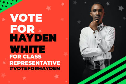 Yard Sign Generator with a Hashtag for a Class Representative Election