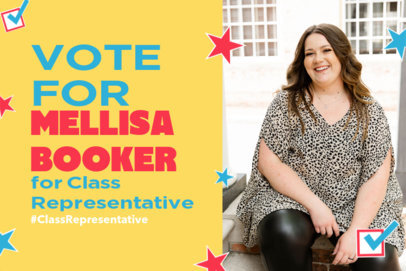 Yard Sign Generator with Colorful Star Graphics for a Class Representative Campaign