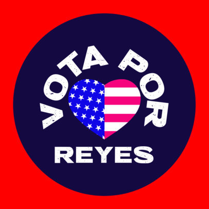 Sticker Design Creator with an American Heart Graphic for a Campaign