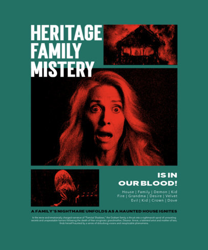 T-Shirt Design Creator Featuring Horror Movie Vignettes