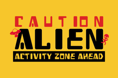 Yard Sign Creator Featuring an Alien-Themed Message