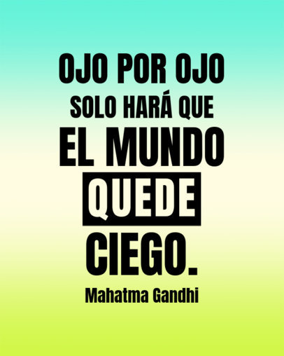 Instagram Post Maker Featuring a Peace Day Theme and a Quote