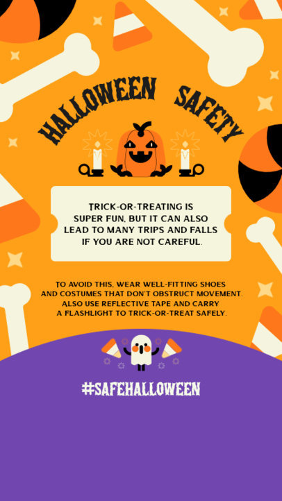 Instagram Story Generator with Illustrated Pumpkins for Trick-or-Treating Tips 6067a
