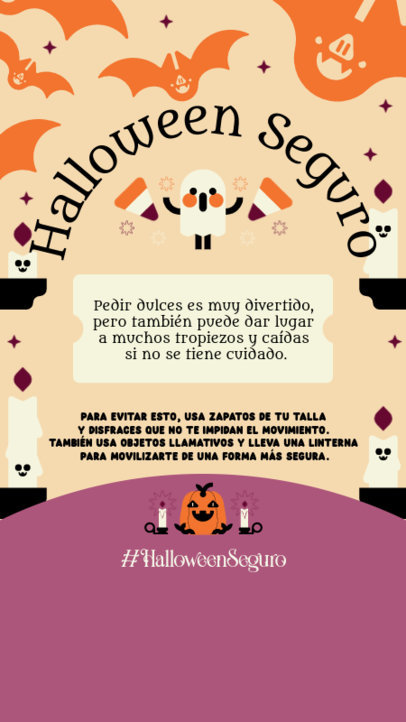 Instagram Story Generator Featuring Accident Prevention Tips for Halloween 6067e