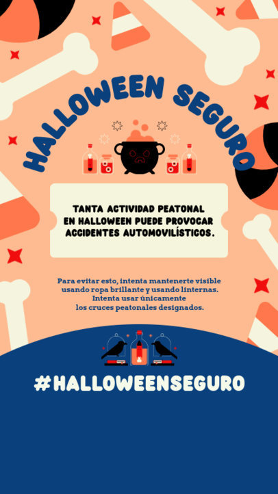 Instagram Story Maker with Illustrations for Halloween Night Safety Measures 6067f