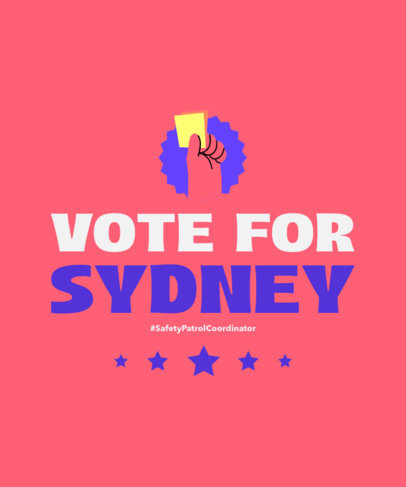 T-Shirt Design Maker for a Safety Patrol Coordinator Campaign 5874g