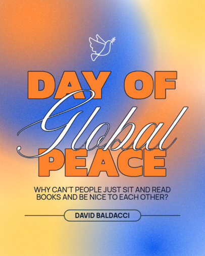 Instagram Post Generator With Peace-Themed Quote