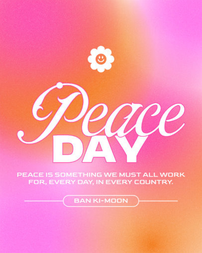 Peace-Themed Instagram Post Maker Featuring an Inspiring Quote