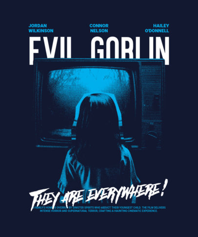 T-Shirt Design Maker for Halloween Featuring a Vintage Picture Inspired by a Horror Movie