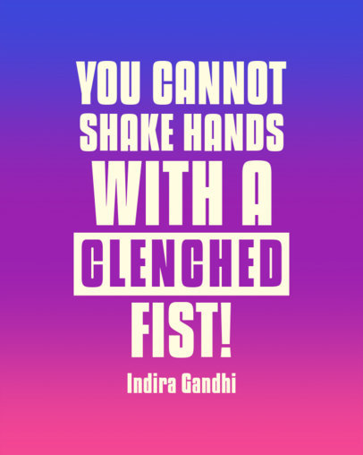 Instagram Post Generator With an International Peace Day Quote