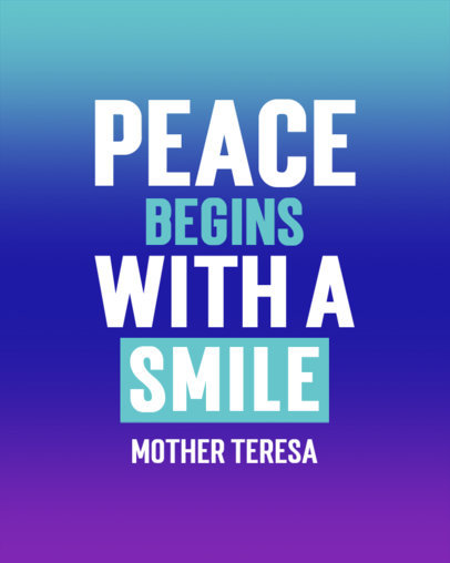 International Peace Day Instagram Post Creator Featuring a Quote