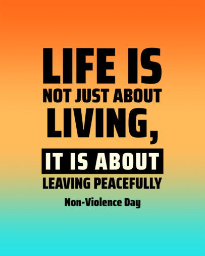 Colorful Instagram Post Generator With a Peace-Themed Quote