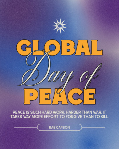 Instagram Post Template for Global Peace Day 6574g-el1