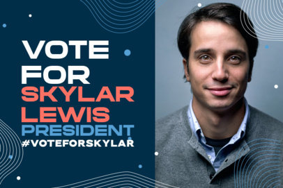 Yard Sign Maker with a Portrait Picture for a Presidential Election