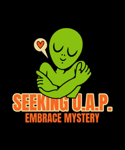 Illustrated T-Shirt Design Creator Featuring a Cute Alien Graphic