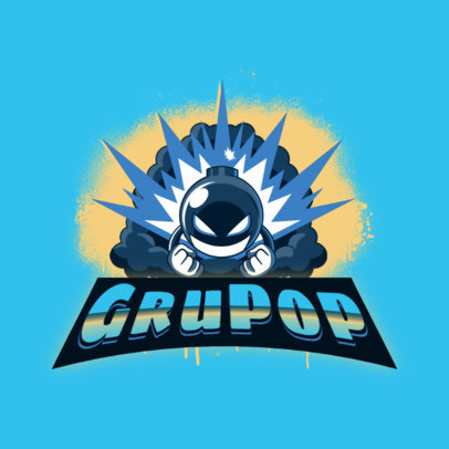 Gaming Logo Maker with a Cartoonish Bomb Illustration